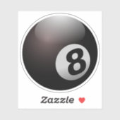 Schwarz-Weiß-Billard-Aight Ball Aufkleber (Blatt)