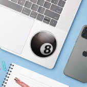 Schwarz-Weiß-Billard-Aight Ball Aufkleber (Laptop mit iPhone)