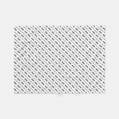 Schwarz-Weiß-Bindestriche Fleecedecke (Vorderseite (Horizontal))