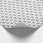 Schwarz-Weiß-Bindestriche Geschenkpapier (Ecke)