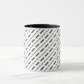Schwarz-Weiß-Bindestriche Tasse (Zentrum)