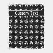 Schwarz-Weiß-Biogefährdung-Warnhinweis mit Text Fleecedecke (Vorderseite)