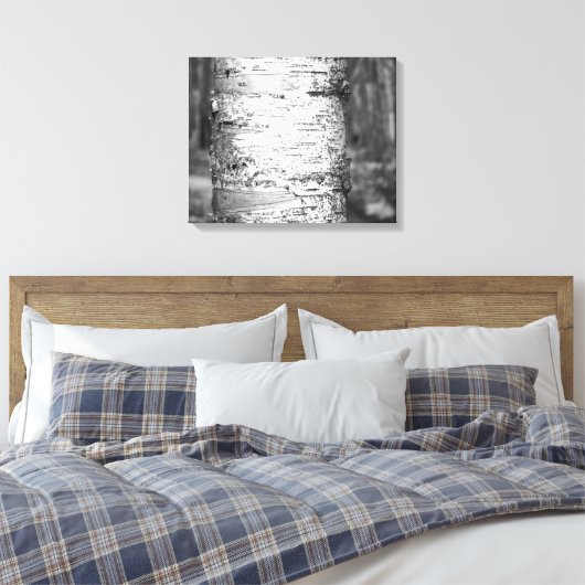Schwarz & Weiß Birch Tree Trunk Birch Bark 16x20 Leinwanddruck (Insitu (Schlafzimmer))