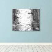 Schwarz & Weiß Birch Tree Trunk Birch Bark 16x20 Leinwanddruck (Insitu (Holzboden))