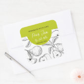 Schwarz-Weiß-Birnen-Marke Quadratischer Aufkleber (Umschlag)