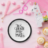 Schwarz-weiß bis Tod tun wir Teilehelichung Pappteller (Party)