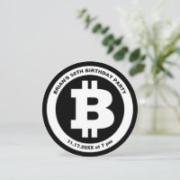 Schwarz-Weiß-Bitcoin-Symbol