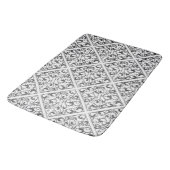 Schwarz-Weiß-Blasen-Muster Bathmat Badematte (Schrägansicht)