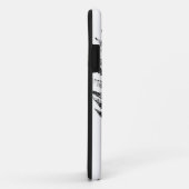 Schwarz-Weiß-Blattdruck Case-Mate iPhone Hülle (Hinten/Rechts)