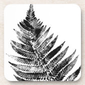 Schwarz-Weiß-Blattdruck Getränkeuntersetzer (Vorderseite)