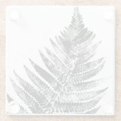 Schwarz-Weiß-Blattdruck Glasuntersetzer (Rückseite)