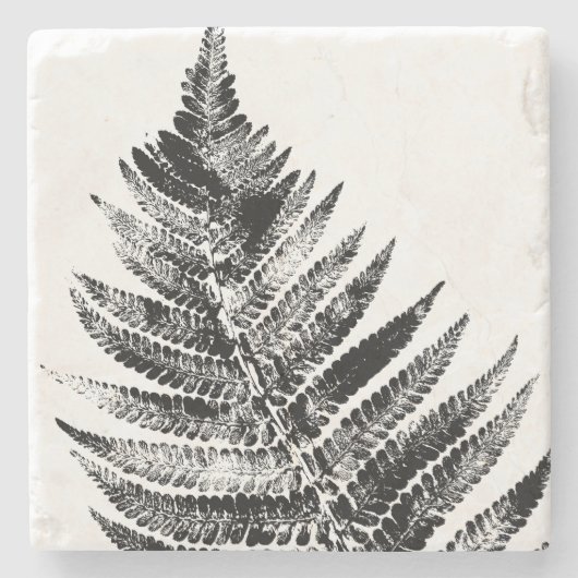 Schwarz-Weiß-Blattdruck Steinuntersetzer (Vorderseite)