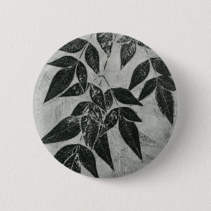 Schwarz-Weiß-Blätter Button