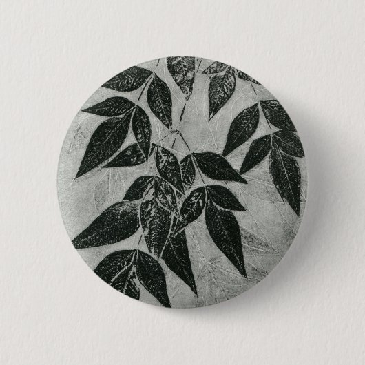 Schwarz-Weiß-Blätter Button (Vorderseite)