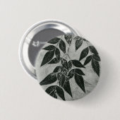 Schwarz-Weiß-Blätter Button (Vorne & Hinten)