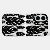 Schwarz-Weiß-Blätter Case-Mate iPhone Hülle (Rückseite (Horizontal))