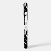 Schwarz-Weiß-Blätter Case-Mate iPhone Hülle (Rückseite / Links)