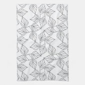 Schwarz-Weiß-Blätter. Geschirrtuch (Vertikal)