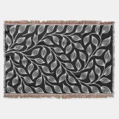 Schwarz-Weiß-Blätter-Knöchelschale Decke (Vorderseite)