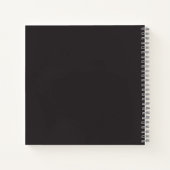 Schwarz-Weiß-Blätter Muster Personalisiert Notizblock (Rückseite)