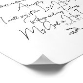 Schwarz-Weiß-Blätter Psalm 91 Christlich Poster (Ecke)