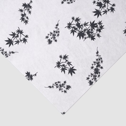 Schwarz-Weiß-Blätter Seidenpapier (Ausschnitt)