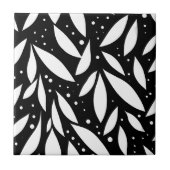 Schwarz-Weiß-Blattfolie Fliese (Vorderseite)