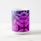 Schwarz-Weiß-Blattmuster Kaffeetasse (Mittel)