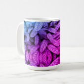 Schwarz-Weiß-Blattmuster Kaffeetasse (Vorderseite Links)