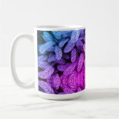 Schwarz-Weiß-Blattmuster Kaffeetasse (Links)