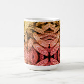 Schwarz-Weiß-Blattmuster Kaffeetasse (Mittel)