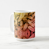 Schwarz-Weiß-Blattmuster Kaffeetasse (Vorderseite Links)