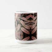 Schwarz-Weiß-Blattmuster Kaffeetasse (Mittel)