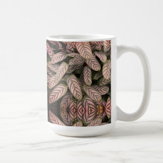Schwarz-Weiß-Blattmuster Kaffeetasse