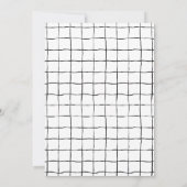 Schwarz/Weiß Blau Ein sonniger Geburtstag Einladung (Rückseite)