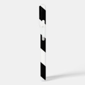 Schwarz, Weiß, Blau Moderner Streifen, Name Case-Mate iPhone Hülle (Rückseite / Links)