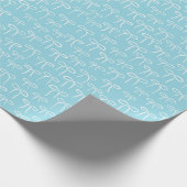 Schwarz-Weiß-Blau-Muster Geschenkpapier (Ecke)