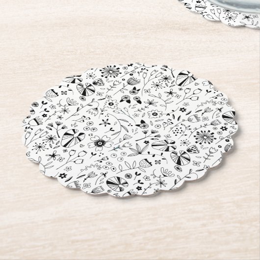 Schwarz-Weiß-Blau Untersetzer (angewinkelt)