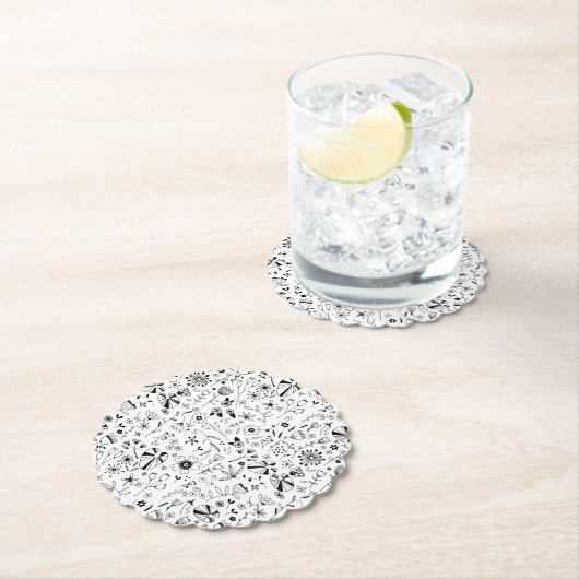 Schwarz-Weiß-Blau Untersetzer (Vor Ort)