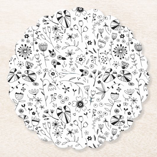 Schwarz-Weiß-Blau Untersetzer (Vorderseite)