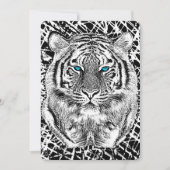 Schwarz-Weiß-blaue Augen Tiger Graphic (Vorderseite)