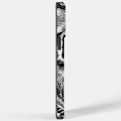 Schwarz-Weiß-blaue Augen Tiger Graphic Case-Mate iPhone Hülle (Rückseite / Rechts)