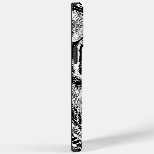 Schwarz-Weiß-blaue Augen Tiger Graphic Case-Mate iPhone Hülle (Rückseite / Rechts)