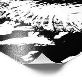 Schwarz-Weiß-blaue Augen Tiger Graphic Fotodruck (Ecke)