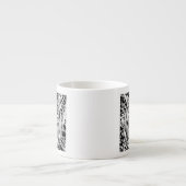 Schwarz-Weiß-Blaue Augen-Wildziger-Gesicht Espressotasse (Vorderseite)