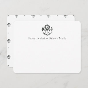 Schwarz-Weiß-Blockdruckflachkarten Dankeskarte