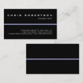 Schwarz-weiß Blue Light Attractive Business Card Visitenkarte (Vorne/Hinten)