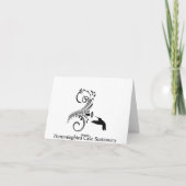 Schwarz-Weiß-Blüh Vielen Dank Dankeskarte (Rückseite)