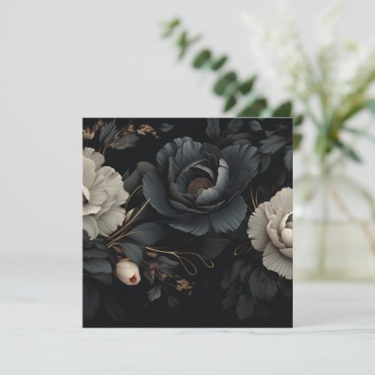 Schwarz-Weiß-Blume (Stehend Vorderseite)