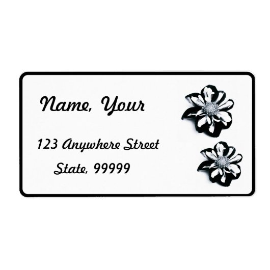 Schwarz-Weiß-Blume (Vorne)